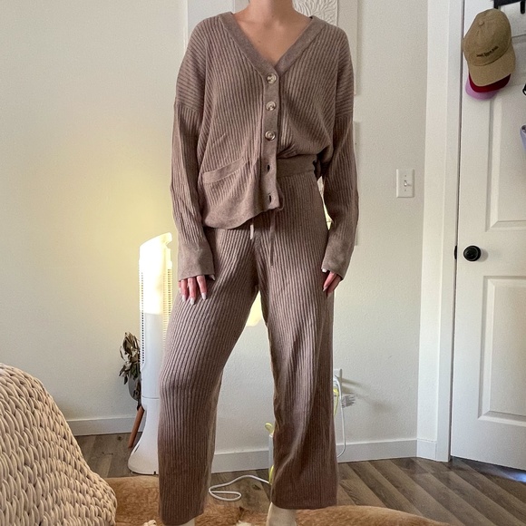 Sanctuary Ribbed Pant - Heather Truffle - Picture 2 of 8